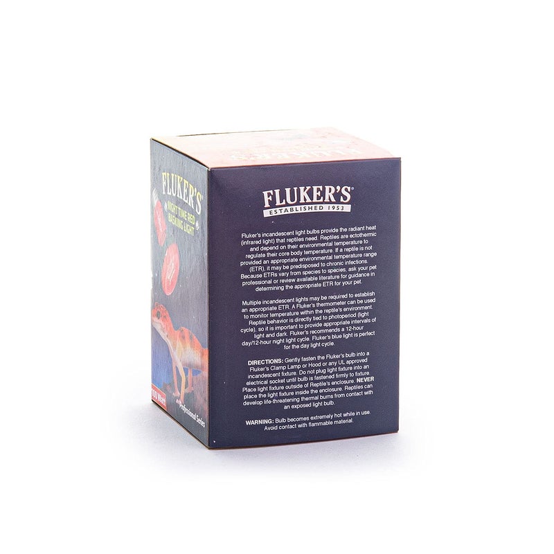 Fluker's Night Time Red Basking Spotlight, Infrared Heat Lamp for Reptiles, 100 Watt - Image 3